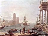 Claude Lorrain Departure of Ulysses from the Land of the Feaci painting